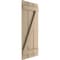 Ekena Millwork Rustic Three Board Spaced Board-n-Batten Knotty Pine Faux Wood Shutters w/Z-Board, 17 1/2W x 32H, PR SHUBSZ17X32KPPR - alternate 19